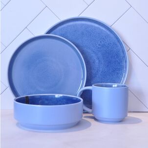 Juego De Loza 24 Piezas Vajilla Cer&aacute;mica Santorini