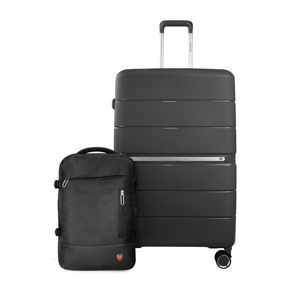 Pack Maleta Grande 23kg + Mochila Viral De Viaje Con Usb Swiss Bag image number 0.0