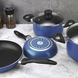 Bater&iacute;a De Cocina De Aluminio Gourmet Azul / 6 Piezas