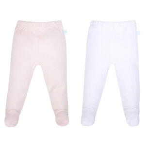 Set 2 Pantys Blanco Flores Niña 0-3 Meses