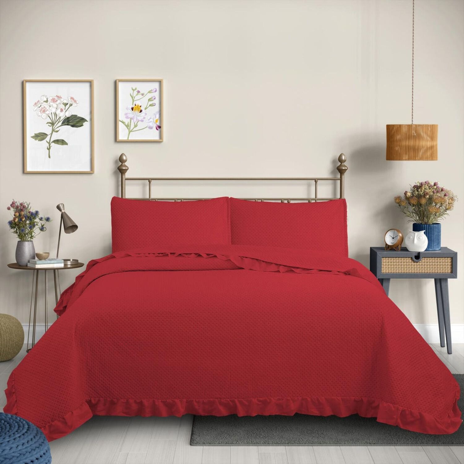Cubrecama Quilt Reversible Queen 220 X 240 Cm Rojo - Wonder Collection Martin&eacute; image number 1.0