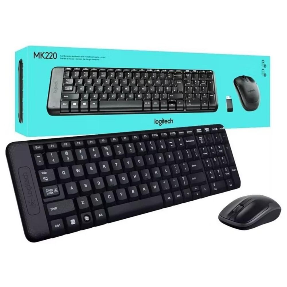Kit Teclado Y Mouse Inalambrico Usb Negro Mk220 image number 3.0