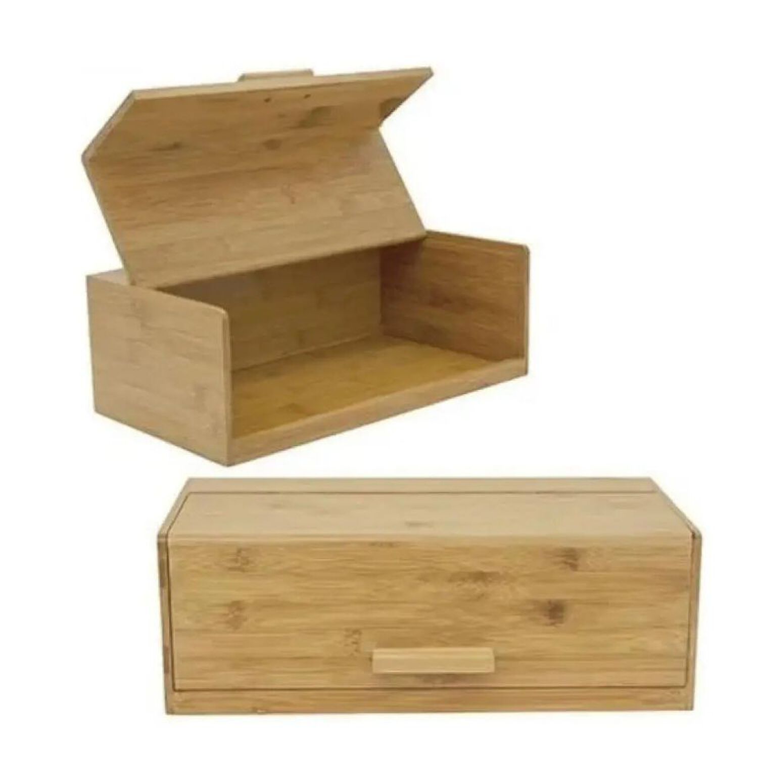 Panera De Bamb&uacute; Con Tapa Caja Organizadora De Pan 40x23cm image number 3.0