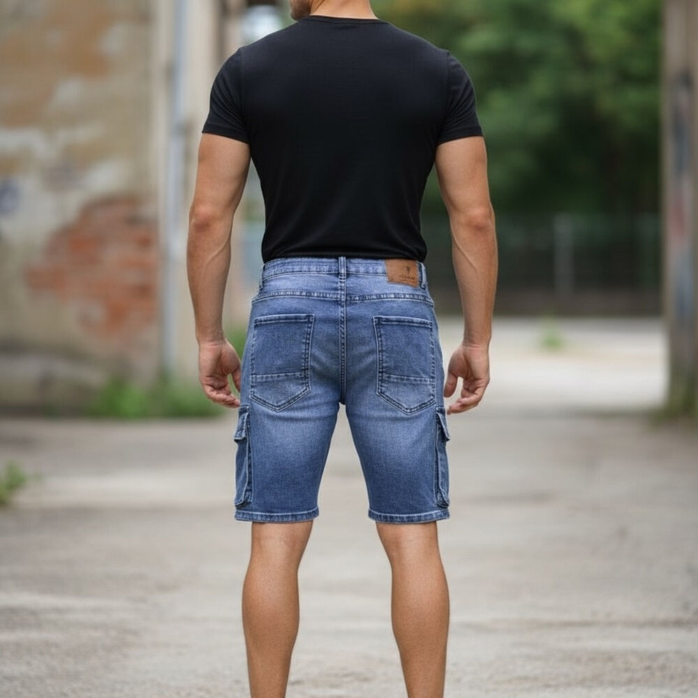 Short Jeans Cargo Hombre Romeo image number 2.0
