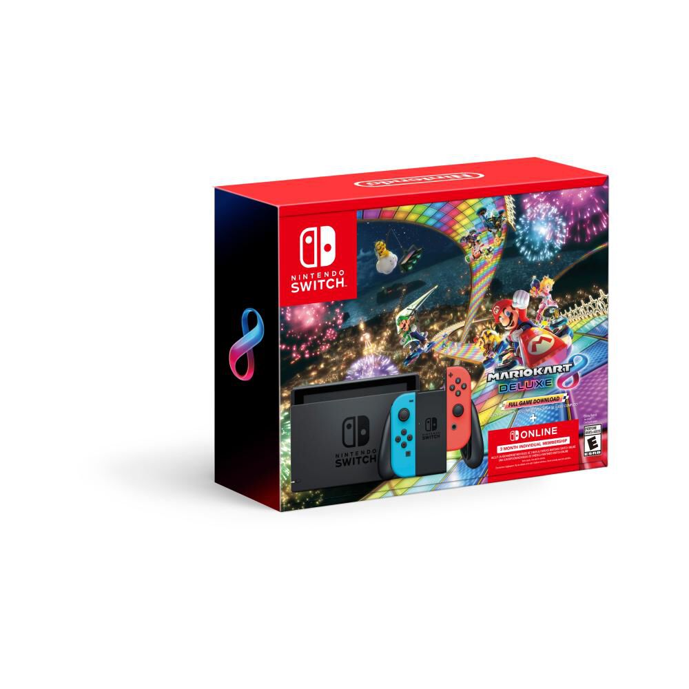 Consola Nintendo Switch Neon Blue & Red Joy-Con + Mario Kart 8 Deluxe Digital + 3 Meses Membresía Online image number 0.0