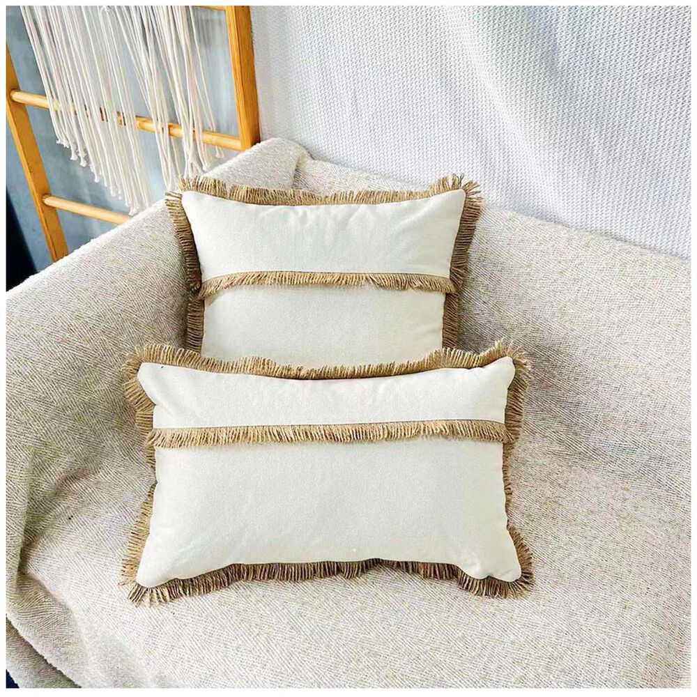 Pack De 02 Fundas De Cojin Con Detalles En Yute 45x45 Cm M05 image number 2.0