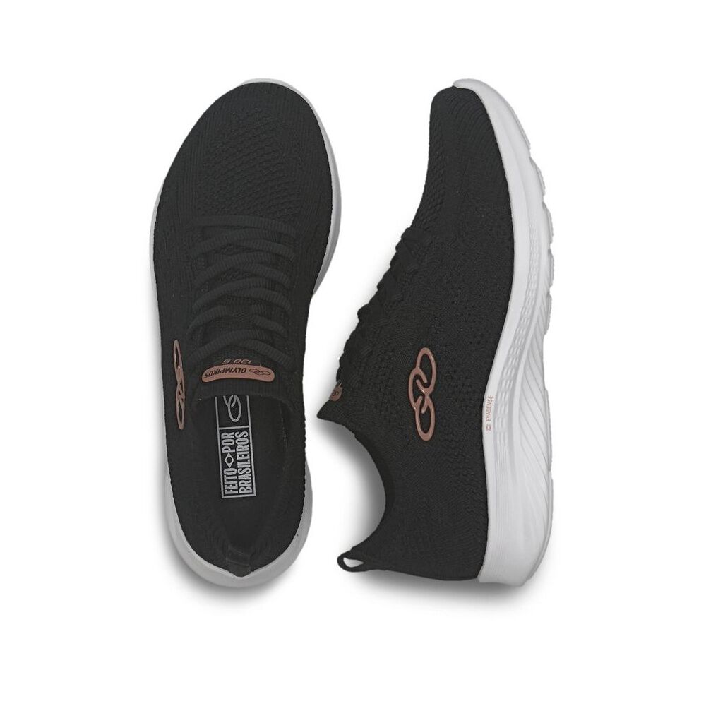 Zapatilla Mujer 130g Ultraleve Negra/blanca image number 2.0