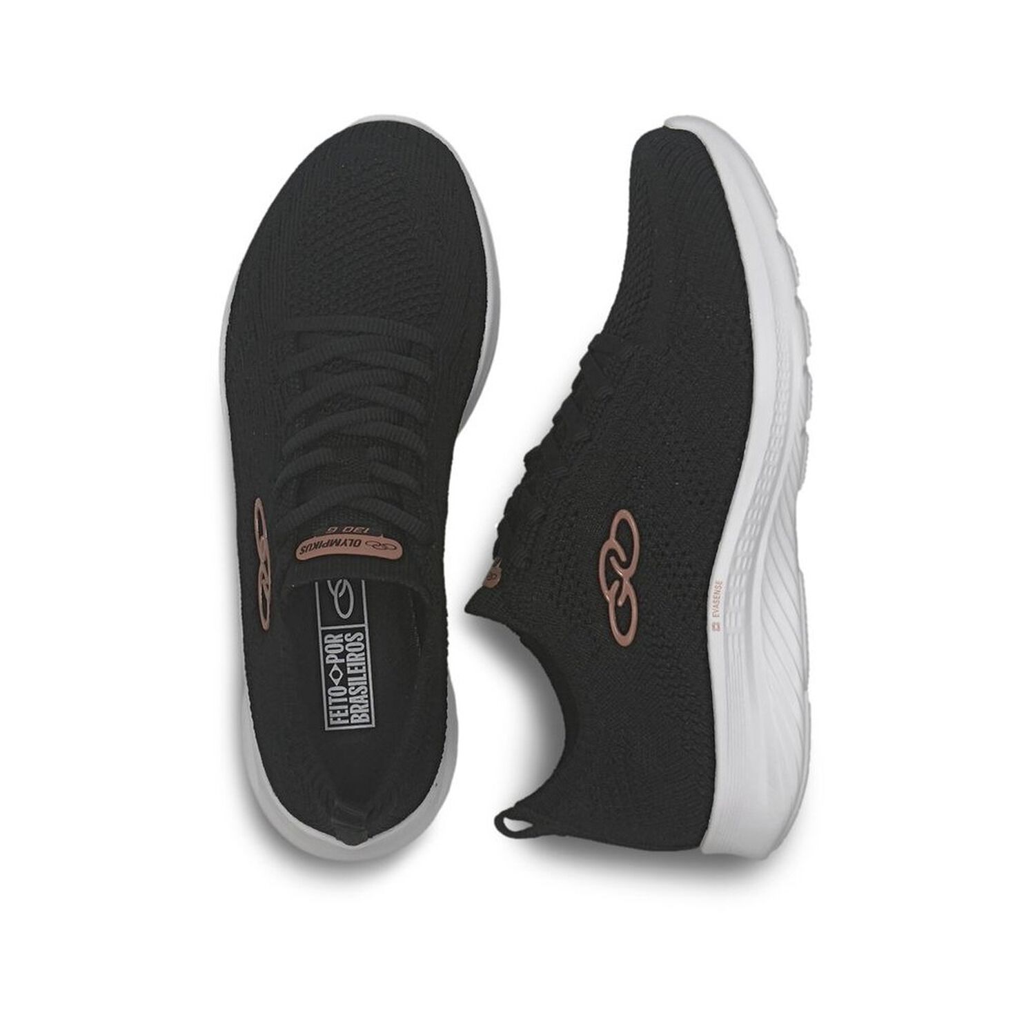 Zapatilla Mujer 130g Ultraleve Negra/blanca image number 2.0