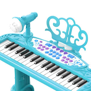 Piano Juguete Teclado Infantil Con Micrófono Y Taburete