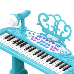 Piano Juguete Teclado Infantil Con Micr&oacute;fono Y Taburete