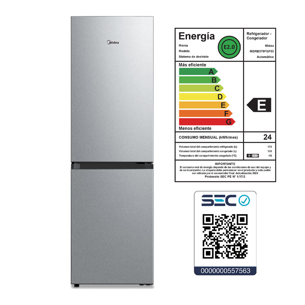 Refrigerador Bottom Freezer Midea MDRB379FGF50 / No Frost / 273 Litros / E image number 8.0