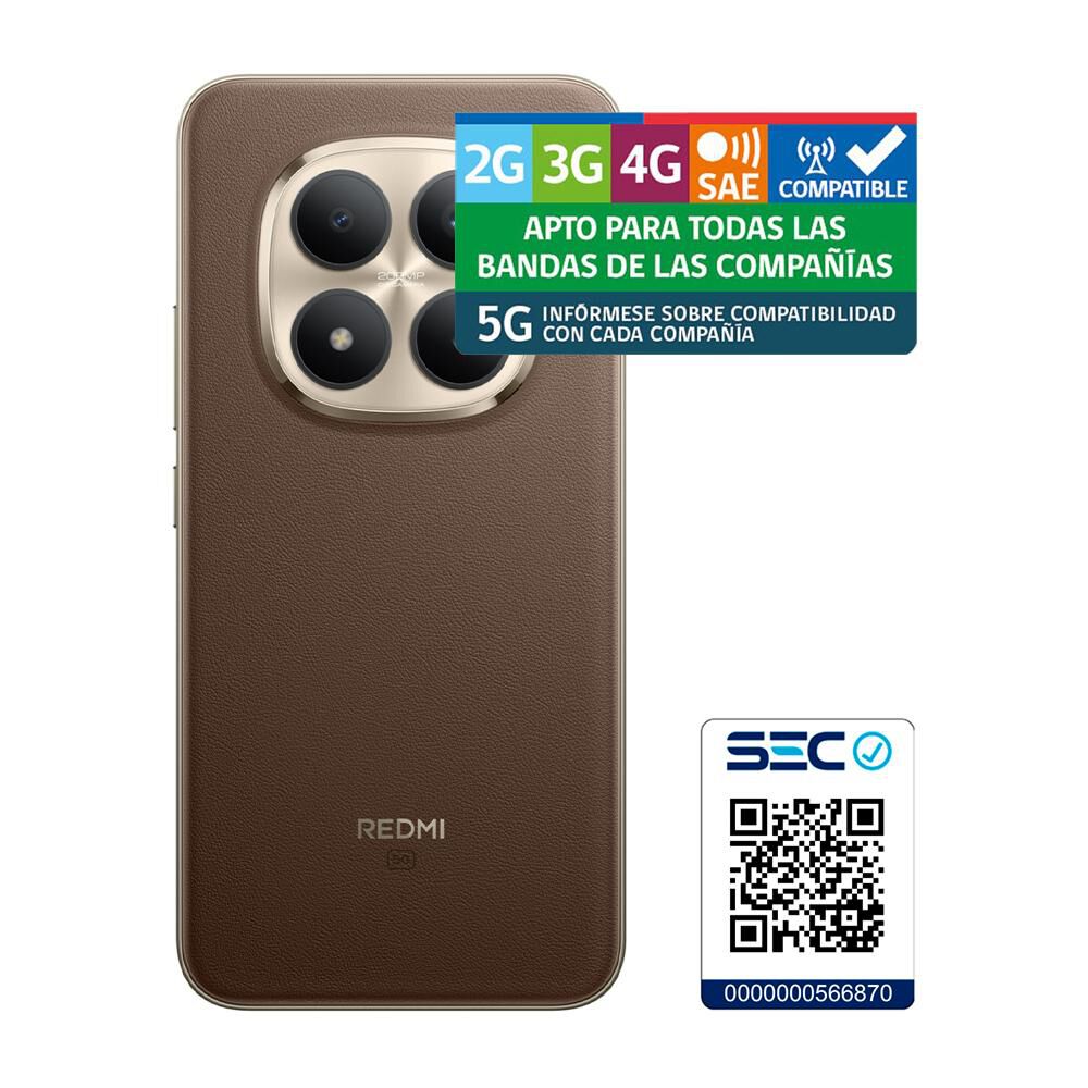 Smartphone Xiaomi Redmi Note 15 Pro+ / 5G / 512 GB / Caf&eacute; / Liberado + Parlante image number 8.0