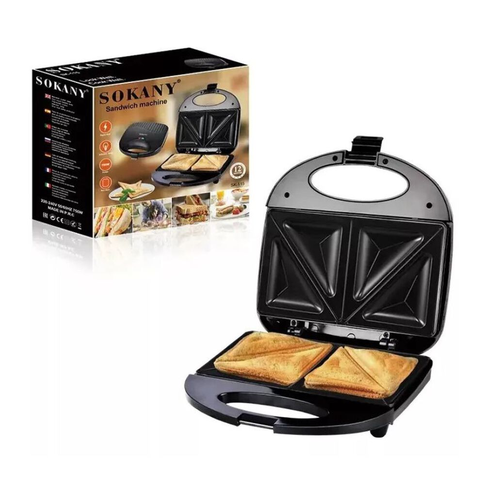 Sandwichera Tostadora 2 Panes Eléctrica 750w image number 0.0