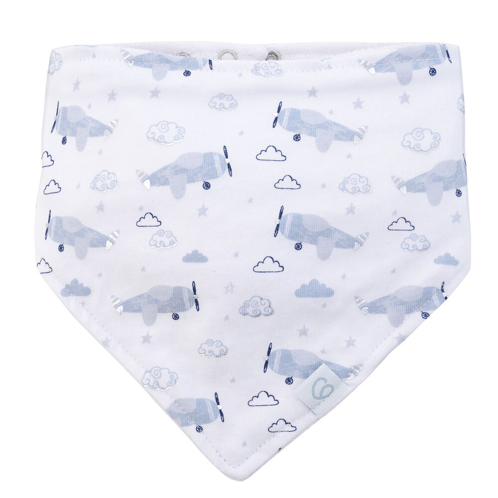 Set 2 Babero Bandana Gris Avion Niño image number 3.0