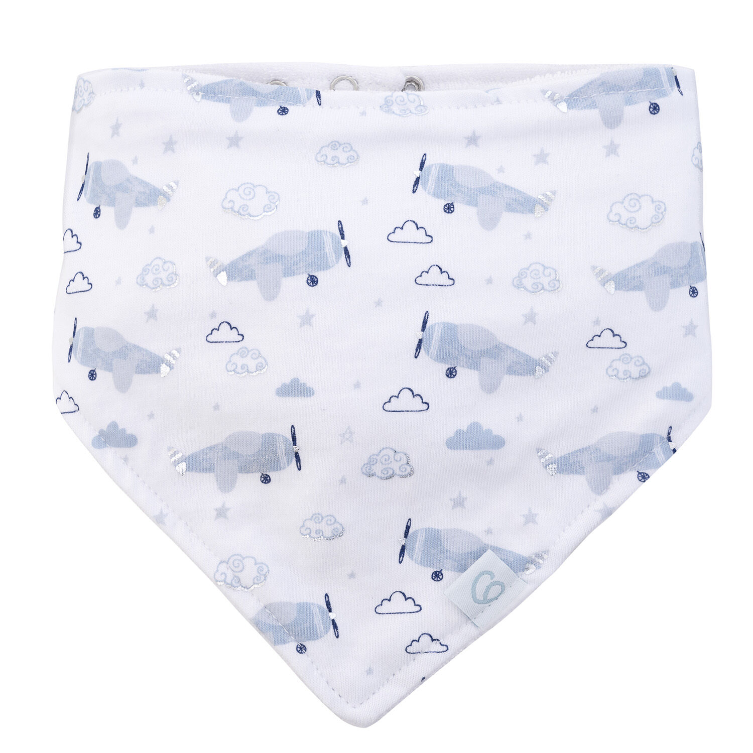 Set 2 Babero Bandana Gris Avion Ni&ntilde;o image number 3.0