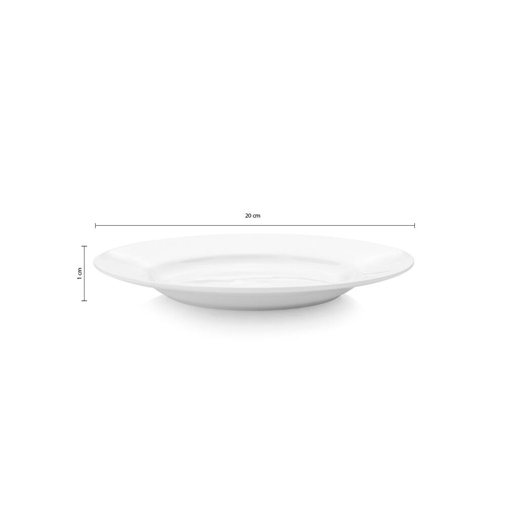 Set De 6 Platos Porcelana Entrada Borde Grueso 20 Cm Tower image number 2.0