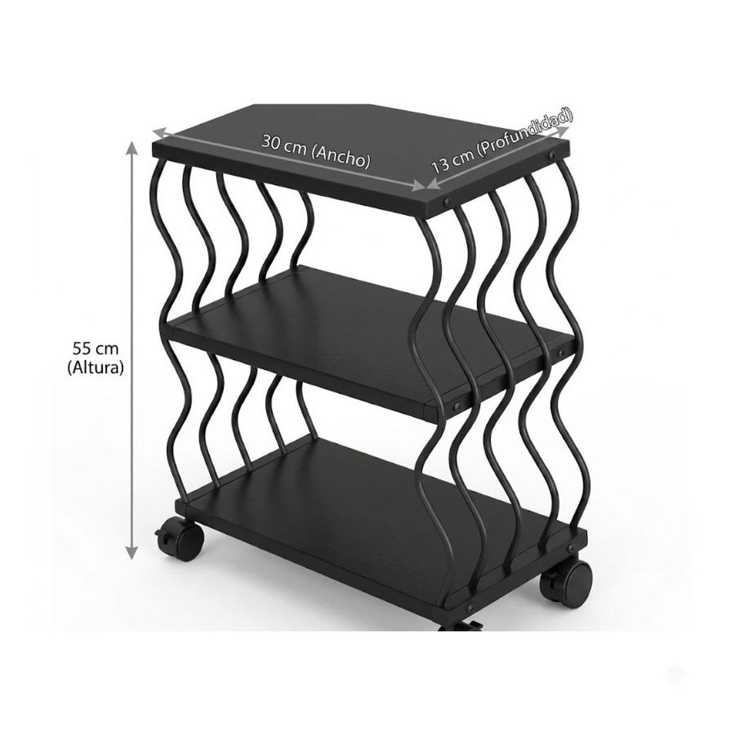 Mesa Auxiliar Organizadora 3 Niveles Dise&ntilde;o Moderno image number 3.0