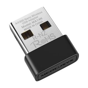 Adaptador Usb Wifi Mercusys Ma14n Al&aacute;mbrico Metallic Black