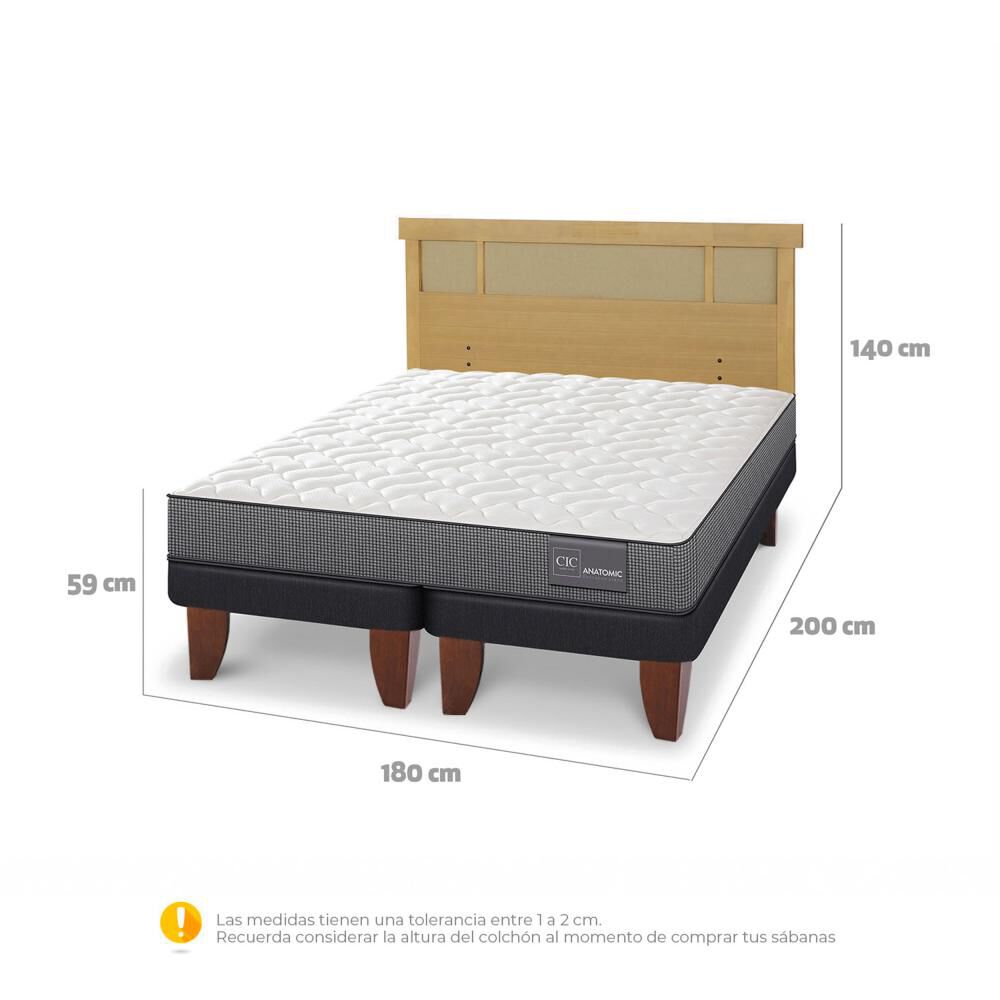 Cama Europea Cic Anatomic / King / Base Dividida + Respaldo image number 4.0