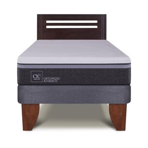 Cama Europea Cic Ortopedic Advance / 1.5 Plazas / Base Normal + Respaldo