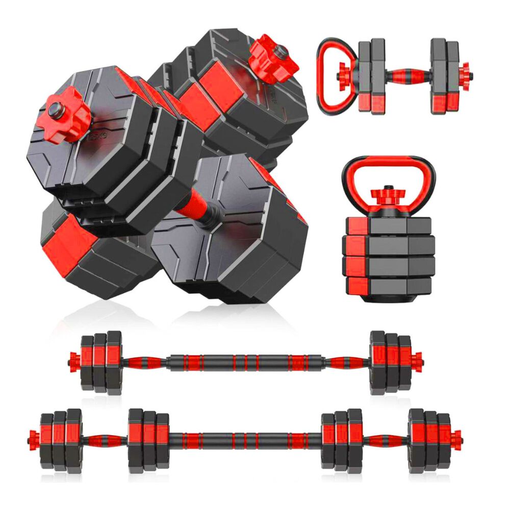 Set Mancuernas Barra Rusa Ajustables 30 Kg 3 En 1 image number 0.0