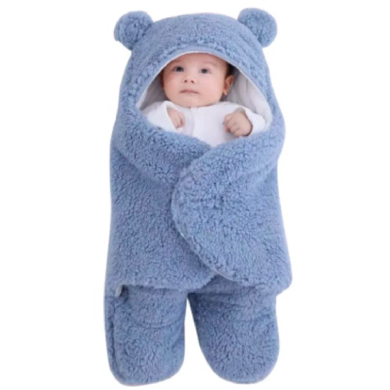 Saco De Dormir Para Bebe Con Chiporro Manta Para Invierno Azul image number 0.0