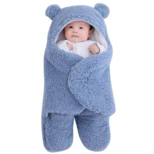 Saco De Dormir Para Bebe Con Chiporro Manta Para Invierno Azul