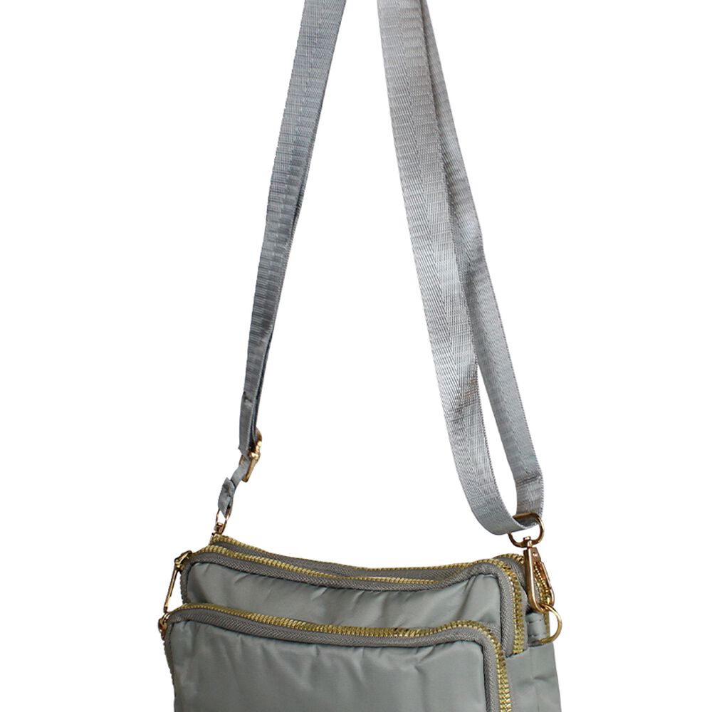 Cartera Bandolera Kim Gris Anabella Sachi image number 2.0