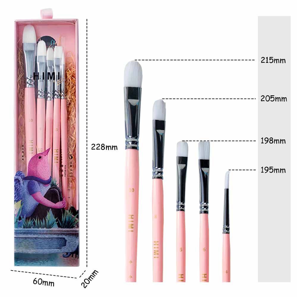Himi - Miya Little Bird Set De 5 Pinceles Rosado image number 1.0