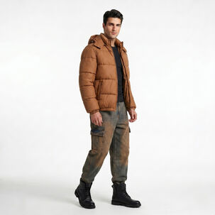 Chaqueta Parca Acolchada Impermeable Hombre