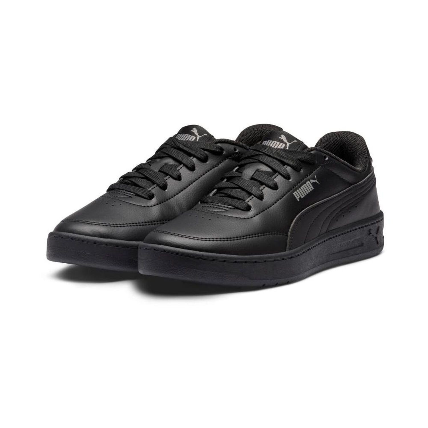 Zapatilla Escolar Unisex Puma Court Classic Clean Negro image number 1.0