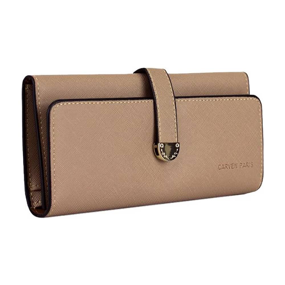 Billetera Mujer N&aacute;poles Taupe Carven image number 1.0