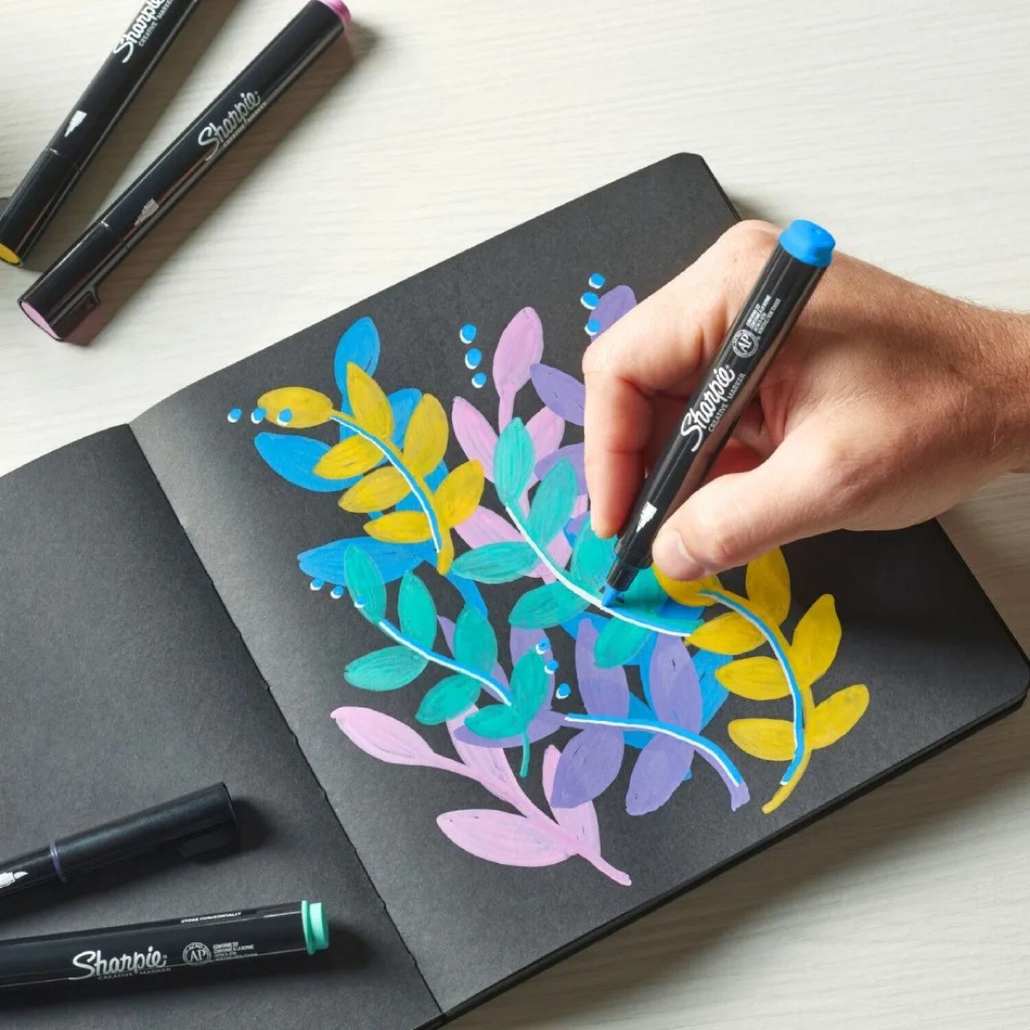 Sharpie Marcadores Acr&iacute;lico Punta Pincel 5 Colores Surtidos image number 6.0