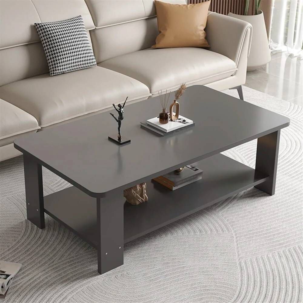Mesa De Centro Gris 100×50 – Diseño Moderno En Mdf image number 2.0