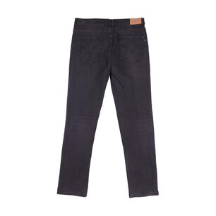 Jeans Tiro Medio Regular Slim Hombre Az Black
