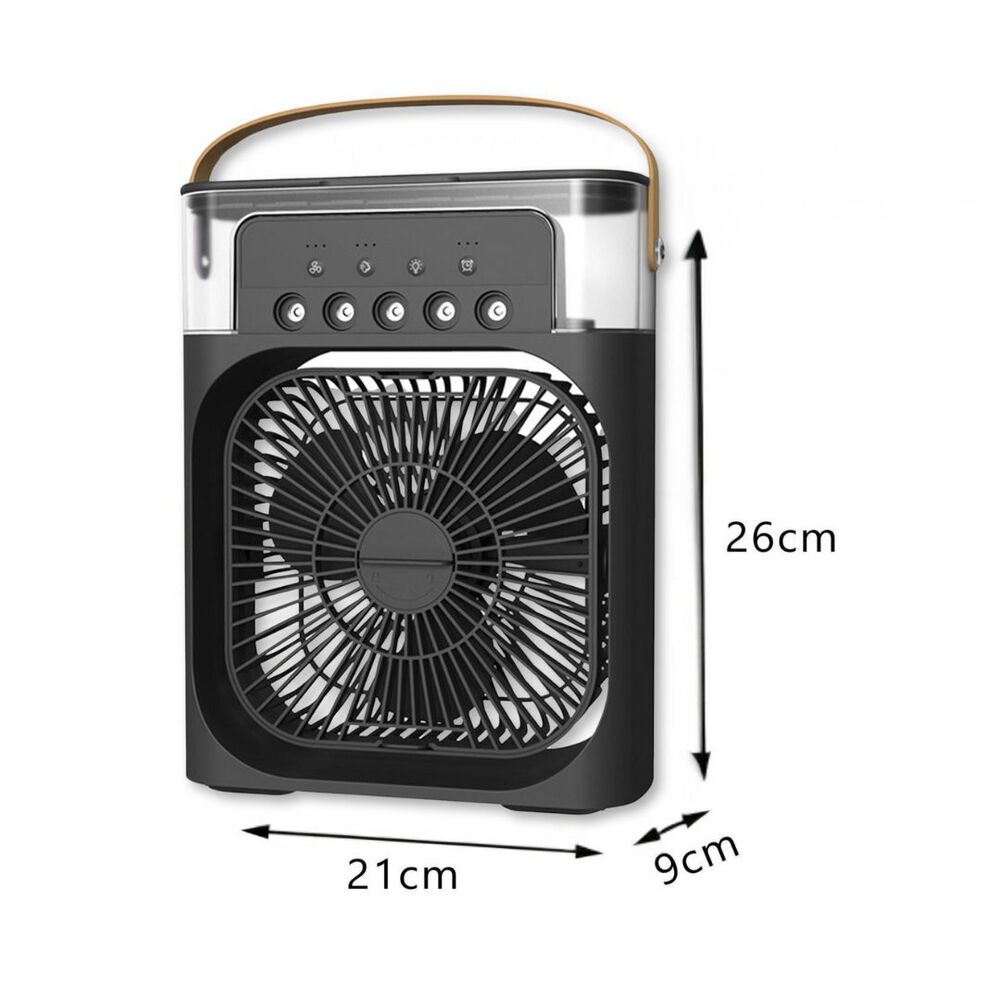 Climatizador Portátil Frío 4 En 1 Ventilador Humificador Enfriador Lampara Led 220v Usb Negro image number 2.0