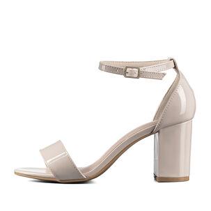 Sandalia Casual Taco Alto Beige Mujer Weide Gh80