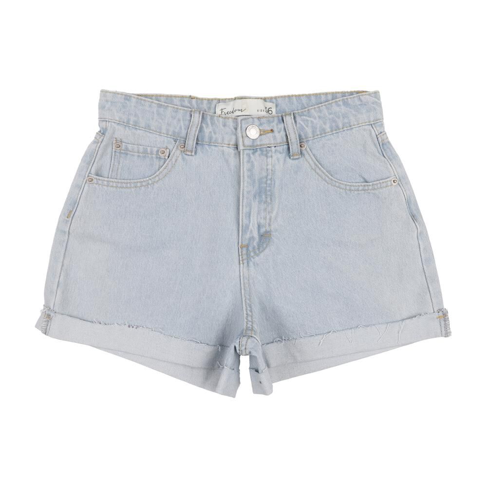 Short Denim Basta Desflecada Tiro Medio Skinny Mujer Freedom image number 0.0