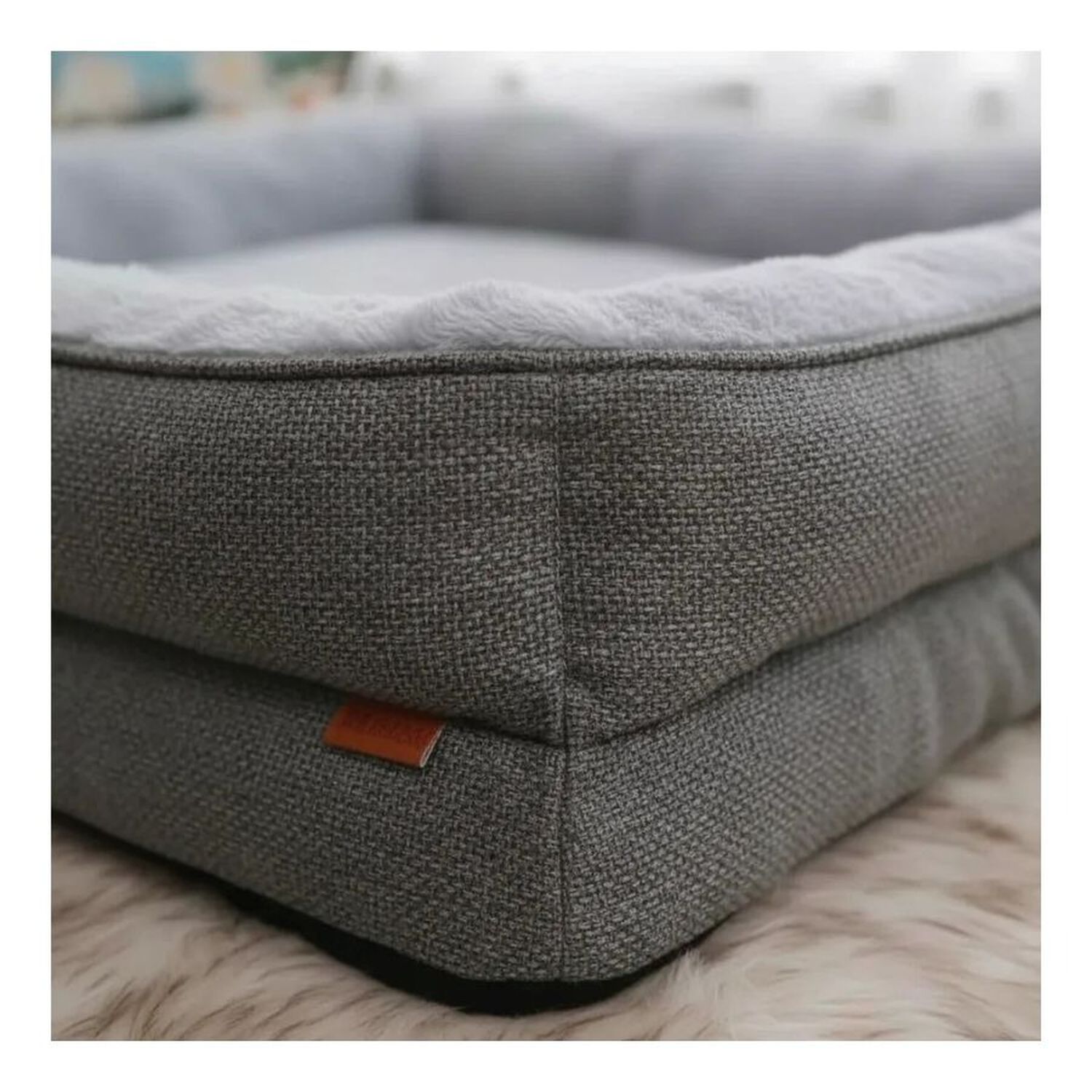 Cama Sof&aacute; Para Perro Mascotas Grande 96x71x16 Gris image number 2.0
