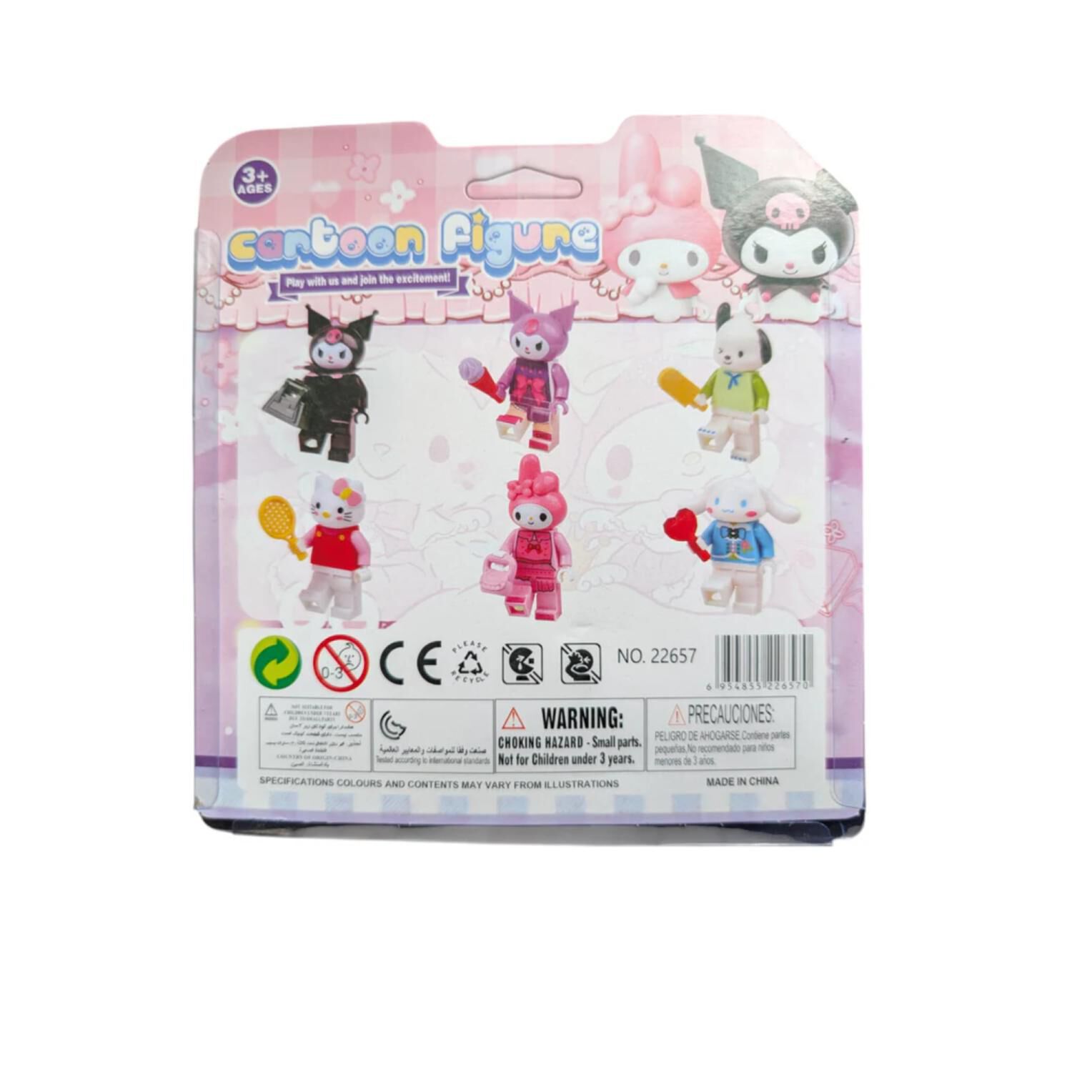 Juguete Figuras Set Kitty Kuromi 6 Piezas Accesorios image number 1.0