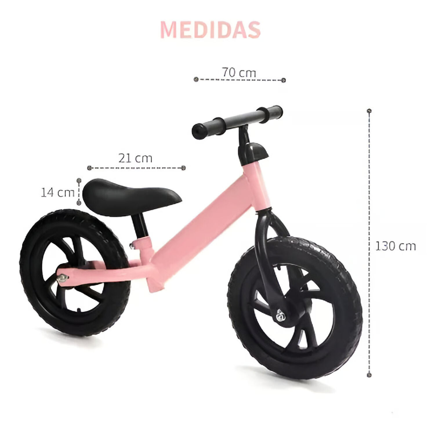 Bicicleta De Equilibrio Aprendizaje Ni&ntilde;o Rosada image number 2.0