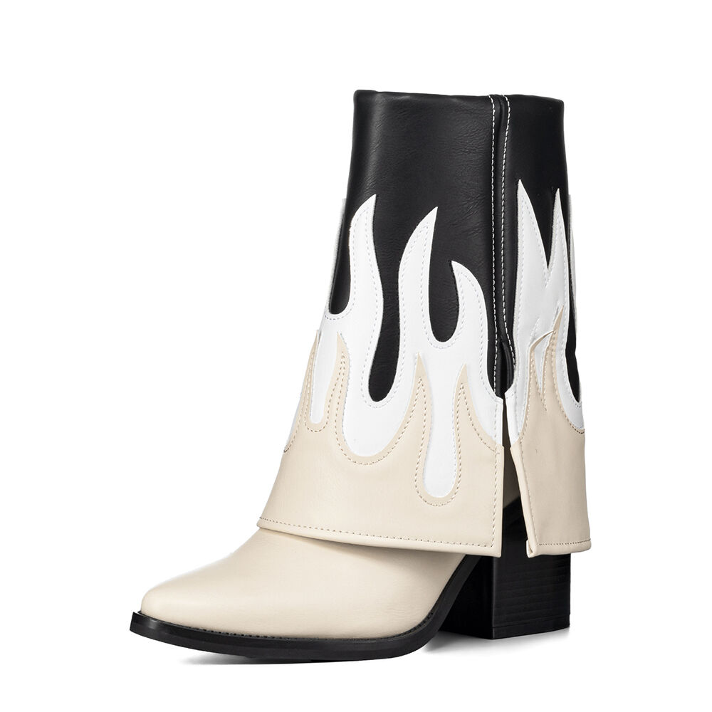 Botas Largas Mujer Eco Cuero De Moda Taco Alto Weide Dh83 image number 5.0