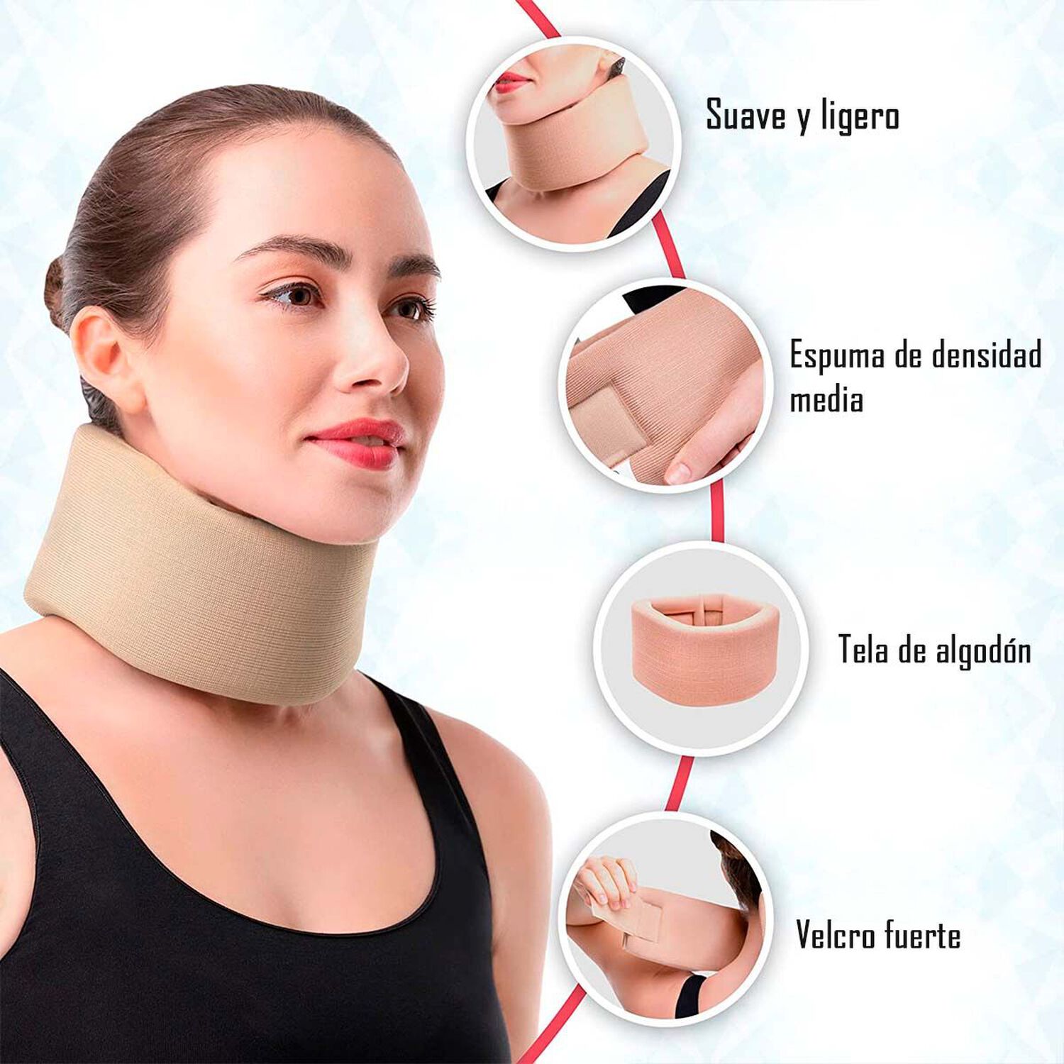 Cuello Collarin Cervical Blando Ortopedico Talla Xl Oneder image number 4.0