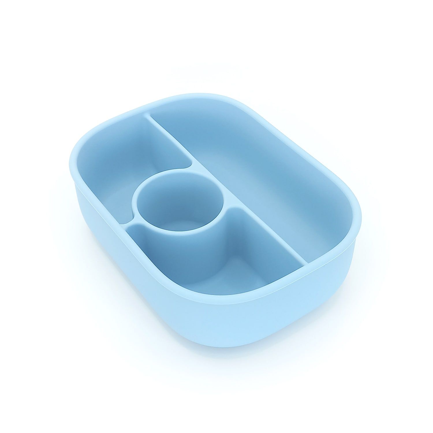 Plato Silicona Con Tapa Celeste image number 3.0