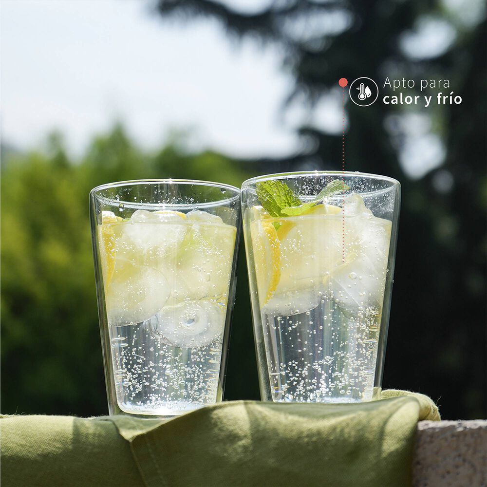 Set 2 Vasos Vidrio Doble Pared 400 Ml Simplit image number 4.0