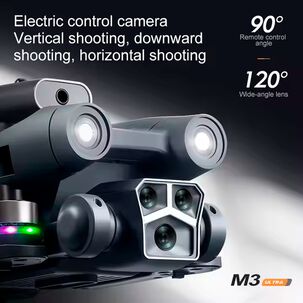 Dron M3 Ultra Con Control Remoto Y Pantalla Luz Rgb