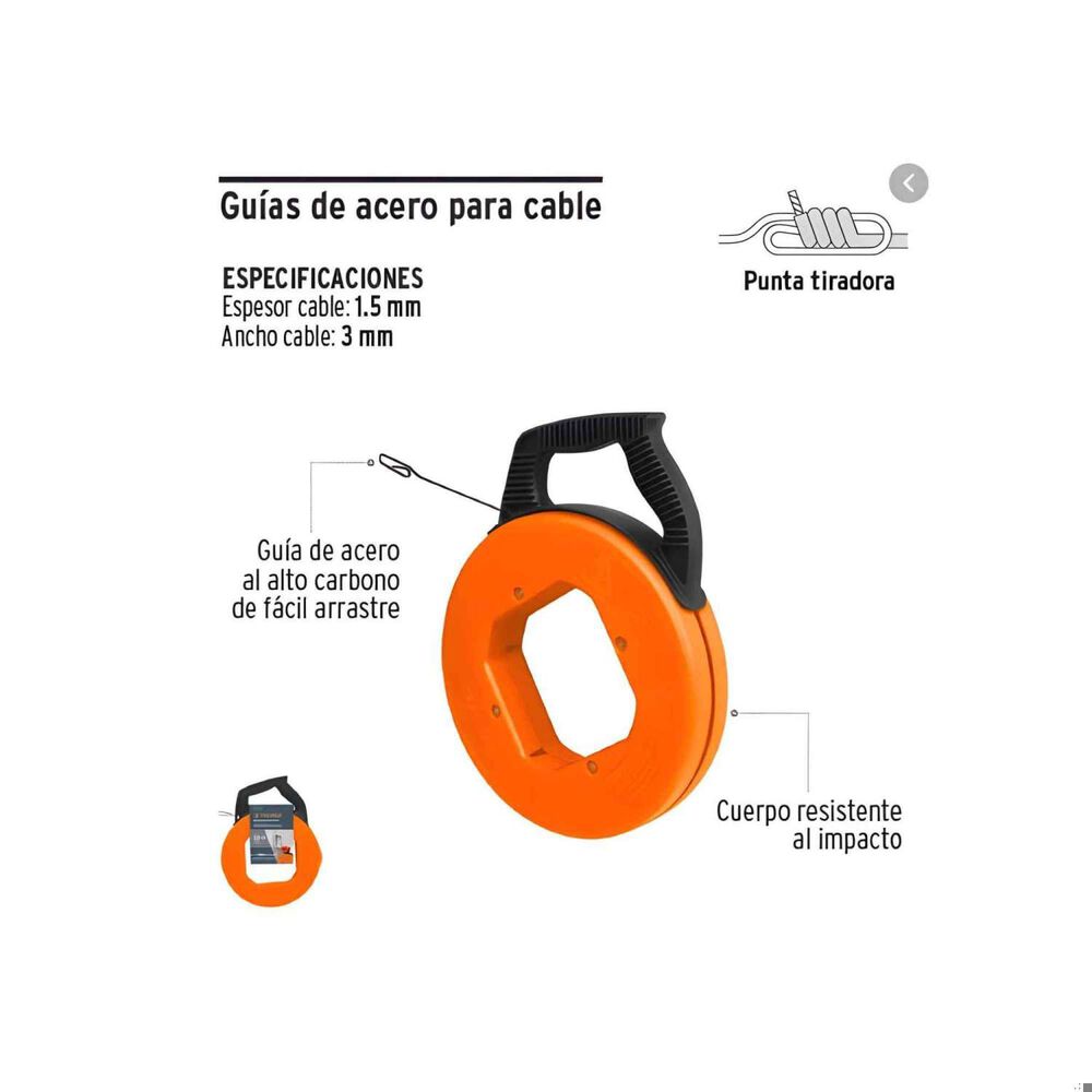 Laucha Guía Para Cables 15mts - Truper image number 1.0