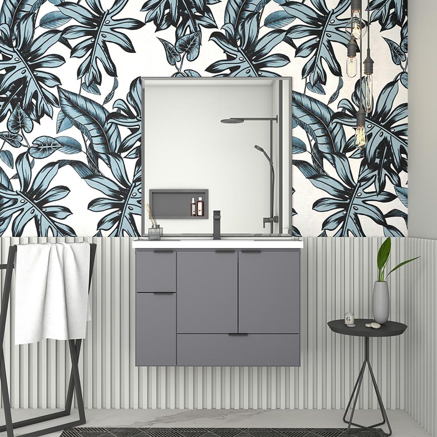 Vanitorio Vekkahome Orquedea 80 Grey / 3 Puertas image number 0.0