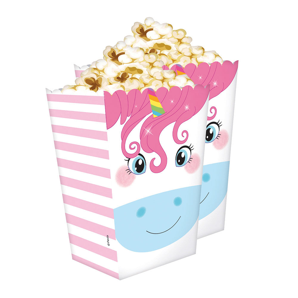 Set 6 Cajitas Popcorn Unicornio Big Party image number 0.0