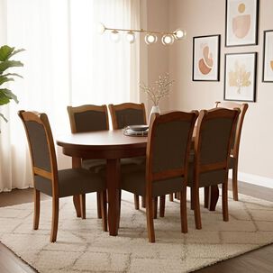 Juego De Comedor Living Factory Lisboa / 6 Sillas Juego De Comedor Living Factory Lisboa / 6 Sillas